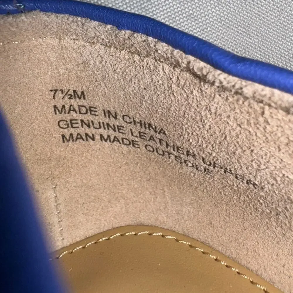 Talbots Tassel Soft Nappa Loafers Laura Bright Blue women’s 7.5 - Picture 5 of 6